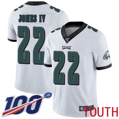 Youth Philadelphia Eagles #22 Sidney Jones White Vapor Untouchable NFL Jersey Limited Player Season